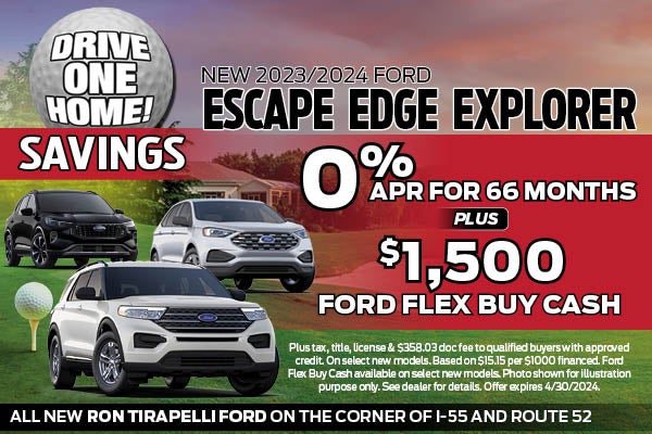 2023/2024 Ford Escape, Edge & Explorer Finance Offer