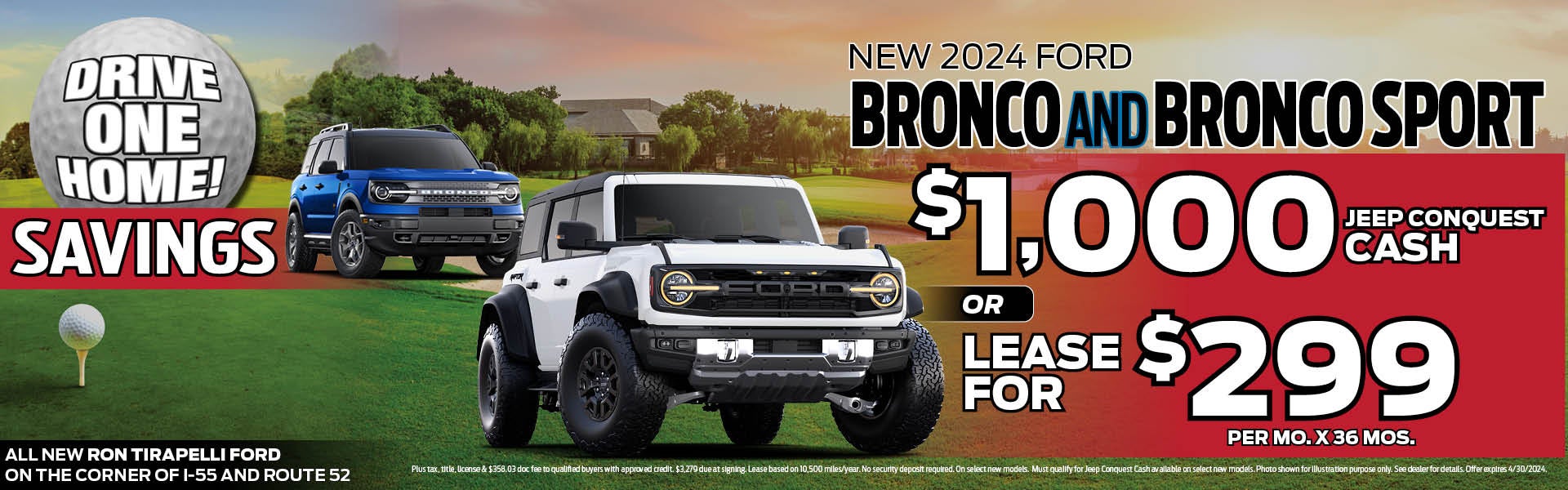 2024 Ford Bronco & Bronco Sport Lease Offer