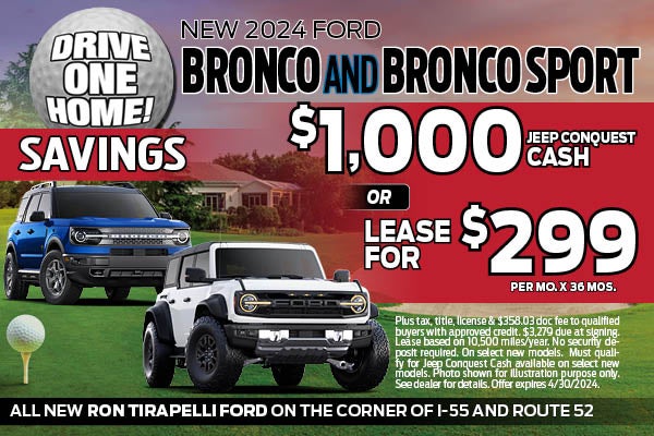 2024 Ford Bronco & Bronco Sport Lease Offer